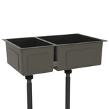 Vidaxl Sink rustfrit stål sort