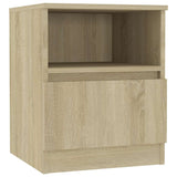 Vidaxl nachtkastje 40x40x50 cm bewerkt hout sonoma eikenkleurig