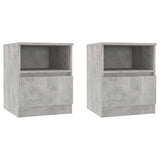 Vidaxl nachtkastjes 2 st 40x40x50 cm bewerkt hout betongrijs
