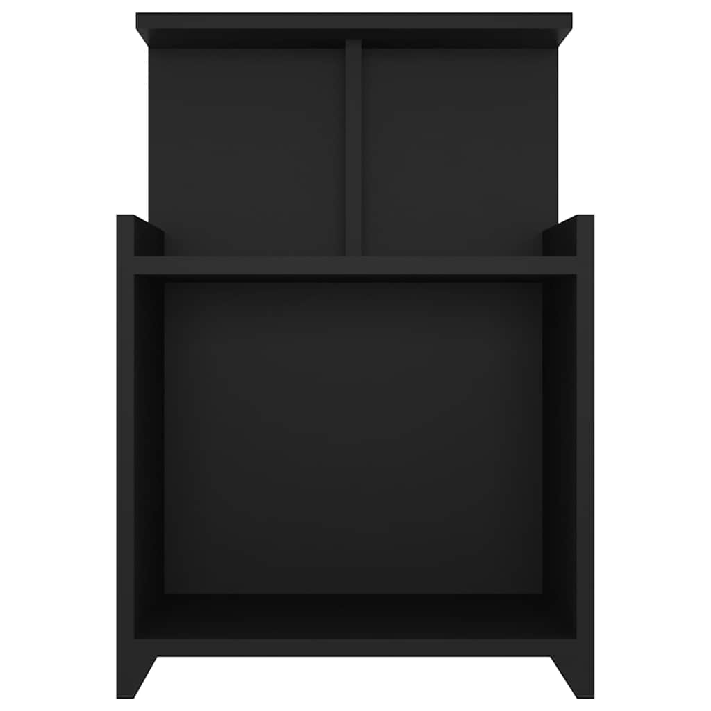 Vidaxl nachtkastje 40x35x60 cm bewerkt hout zwart