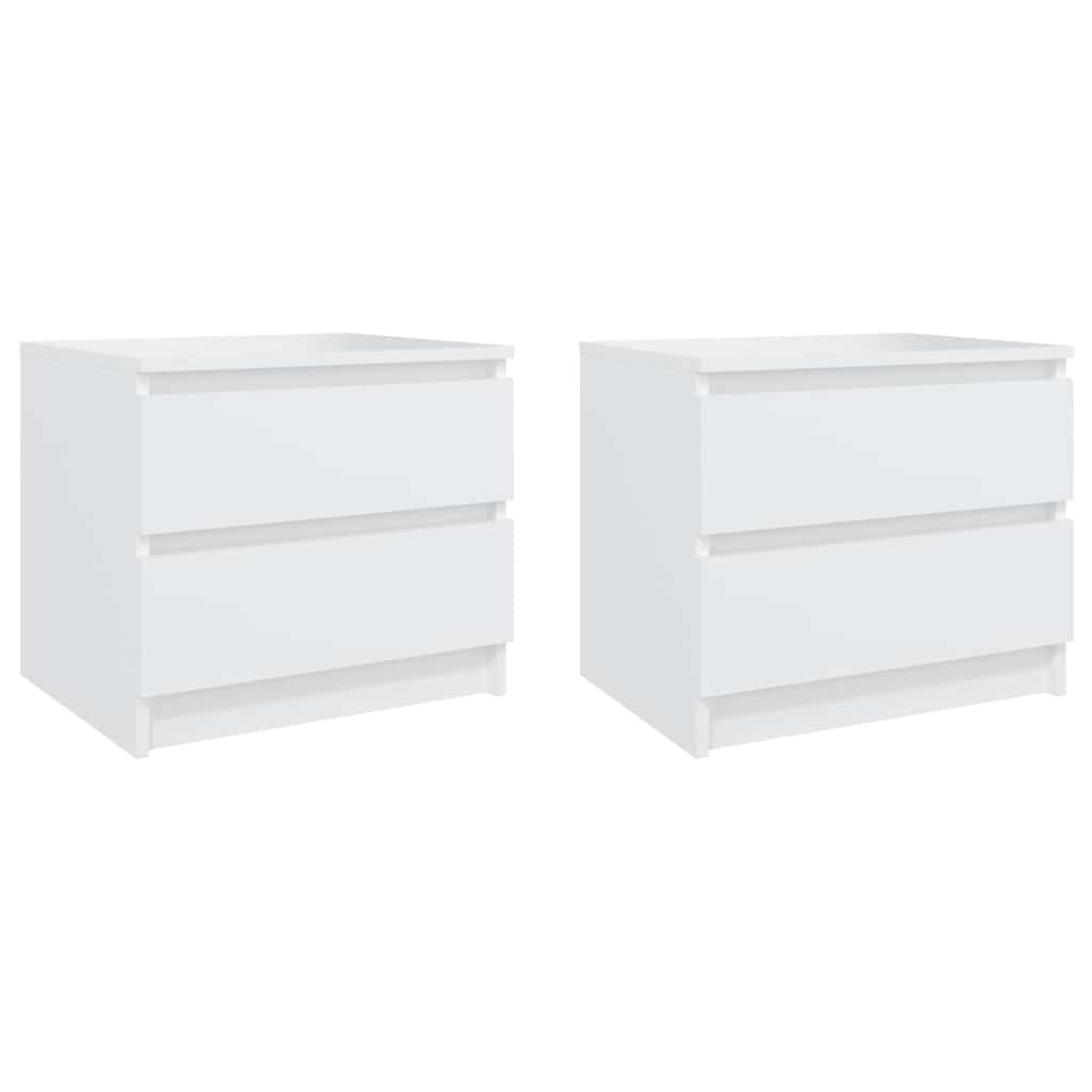 Vidaxl nachtkastjes 2 st 50x39x43,5 cm bewerkt hout wit