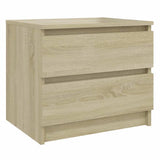 Vidaxl nachtkastje 50x39x43,5 cm bewerkt hout sonoma eikenkleurig