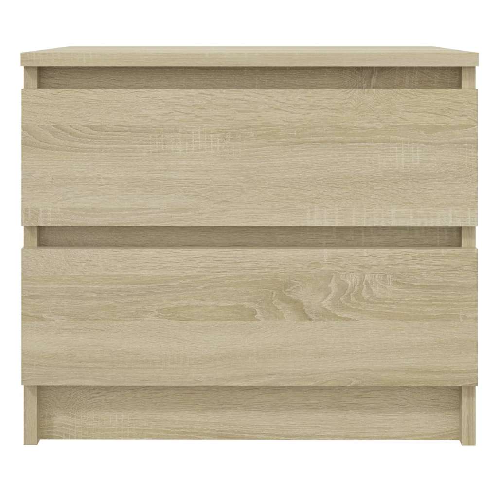 Vidaxl nachtkastje 50x39x43,5 cm bewerkt hout sonoma eikenkleurig