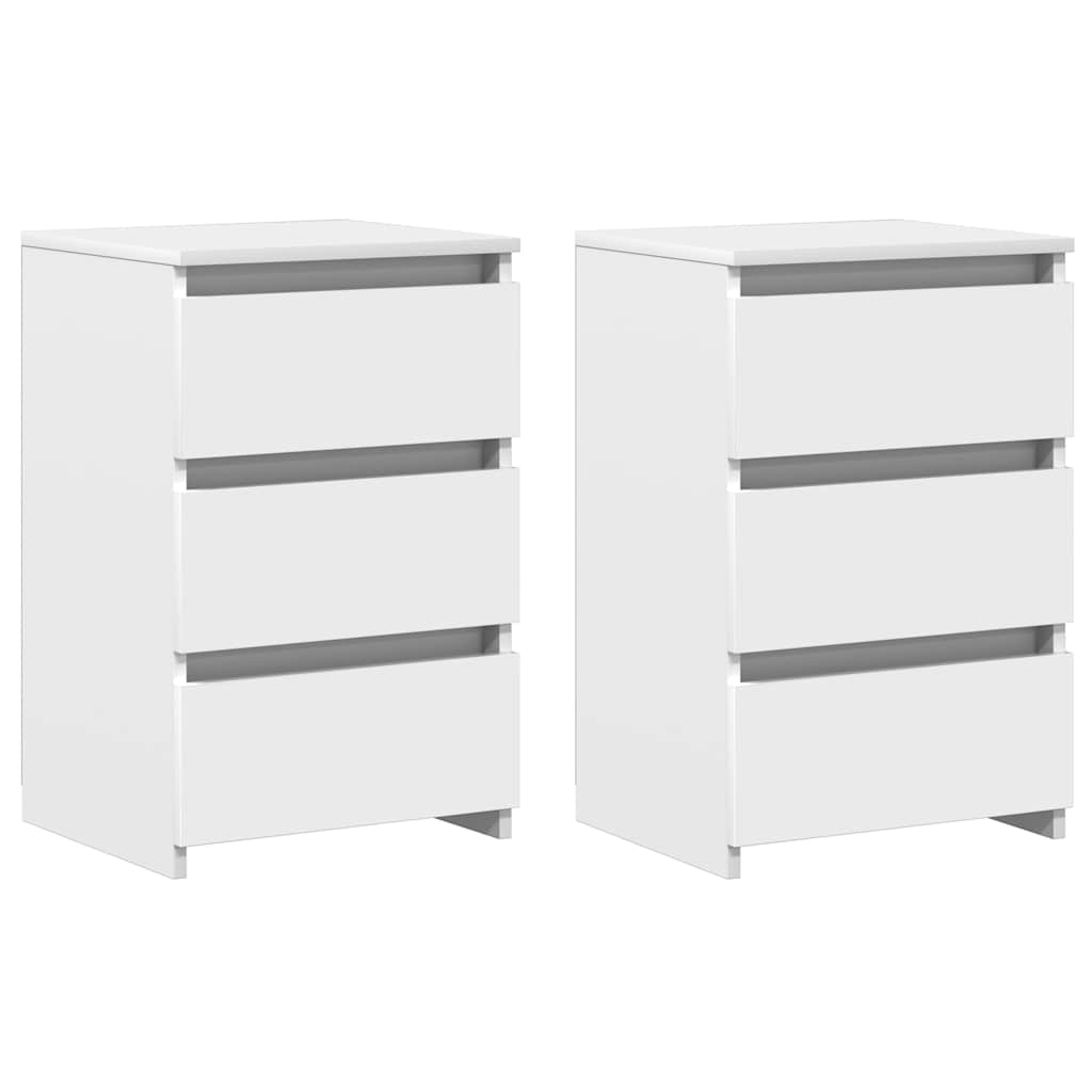 Vidaxl nachtkastjes 2 st 40x35x62,5 cm bewerkt hout wit
