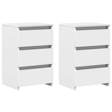 Vidaxl nachtkastjes 2 st 40x35x62,5 cm bewerkt hout wit