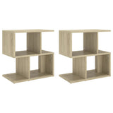 Vidaxl nachtkastjes 2 st 50x30x51,5 cm bewerkt hout sonoma eikenkleur