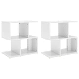Vidaxl nachtkastjes 2 st 50x30x51,5 cm bewerkt hout hoogglans wit