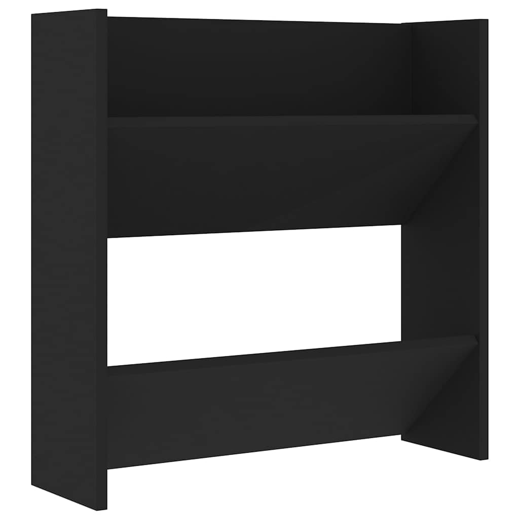 Vidaxl Wall Shoe Cabinet 60x18x60 cm Property Wood Black
