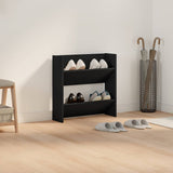 Vidaxl Wall Shoe Cabinet 60x18x60 cm Property Wood Black