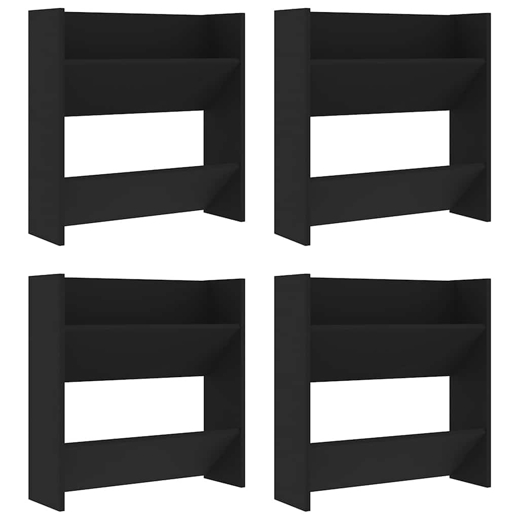 Vidaxl vægskoskabe 4 stk. 60x18x60 cm Property Wood Black