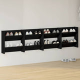 Vidaxl vægskoskabe 4 stk. 60x18x60 cm Property Wood Black