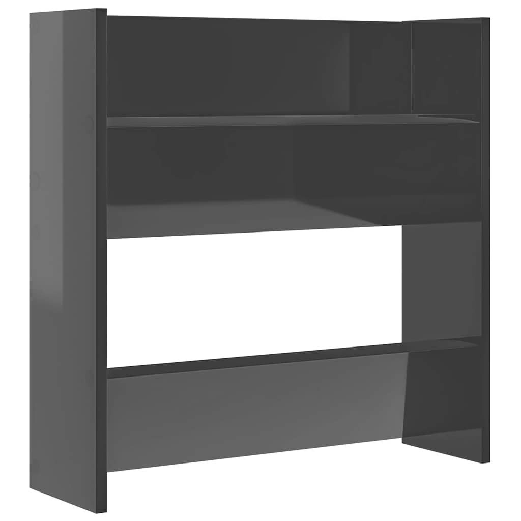 Vidaxl Wall Shoe Cabinet 60x18x60 cm Property Wood High Glå Gray