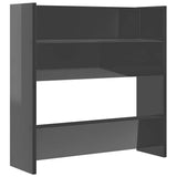 Vidaxl Wall Shoe Cabinet 60x18x60 cm Property Wood High Glå Gray