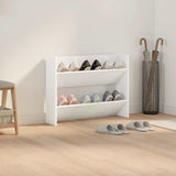 Vidaxl Wall Shoe Cabinet 80x18x60 cm Property Wood White