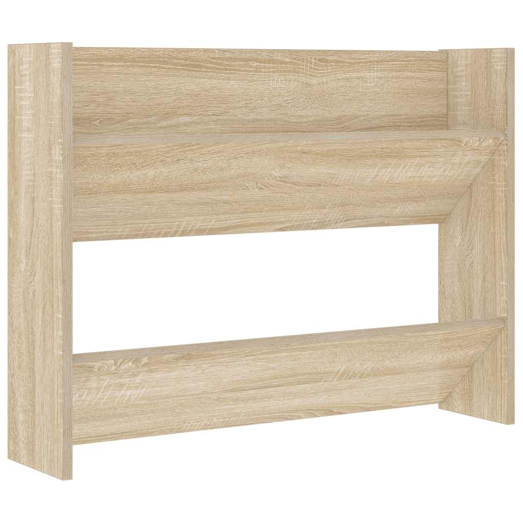 Vidaxl Wall Shoe Cabinet 80x18x60 cm Property Wood Sonoma Oak -farvet