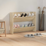 Vidaxl Wall Shoe Cabinet 80x18x60 cm Property Wood Sonoma Oak -farvet