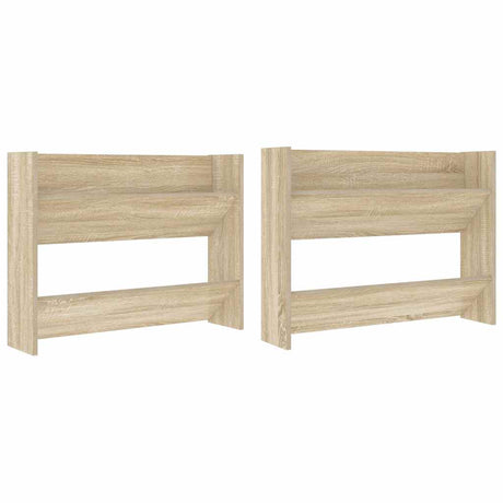 Vidaxl wandschoenenkasten 2 st 80x18x60 cm spaanplaat sonoma eiken