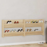 Vidaxl wandschoenenkasten 2 st 80x18x60 cm spaanplaat sonoma eiken
