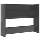 Vidaxl Wall Shoe Cabinet 80x18x60 cm Propertisk træ Højglansgrå