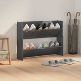 Vidaxl Wall Shoe Cabinet 80x18x60 cm Propertisk træ Højglansgrå