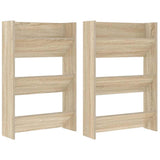 Vidaxl wandschoenenkasten 2 st 60x18x90 cm spaanplaat sonoma eiken