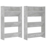 Vidaxx vægskoskabe 2 stk 60x18x90 cm spånplade betongrå