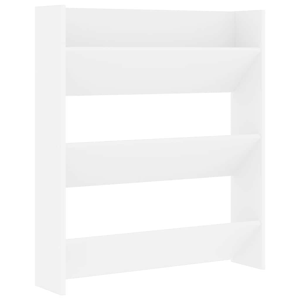 Vidaxl Wall Shoe Cabinet 80x18x90 cm Property Wood White