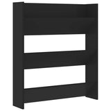 Vidaxl Wall Shoe Cabinet 80x18x90 cm Property Wood Black