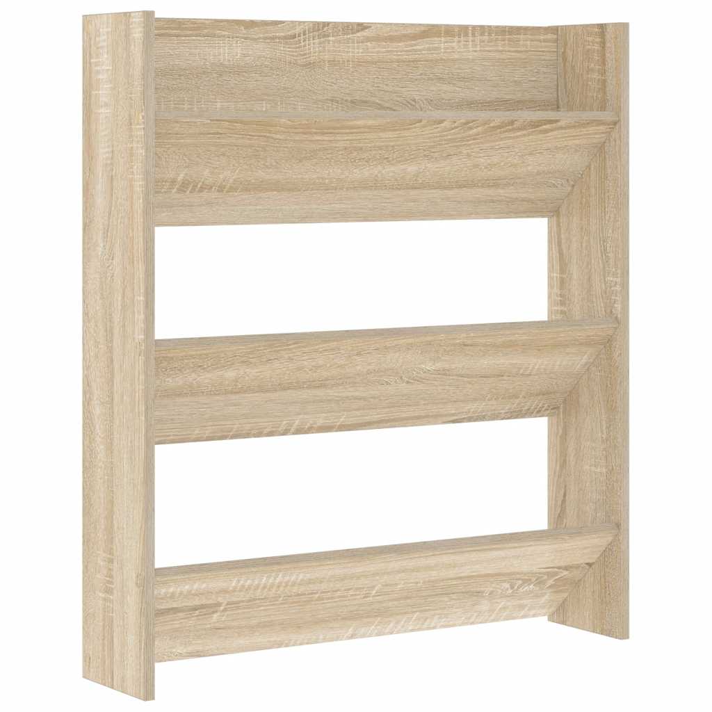 Vidaxl Wall Shoe Cabinet 80x18x90 cm Property Wood Sonoma Oak Color