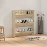 Vidaxl Wall Shoe Cabinet 80x18x90 cm Property Wood Sonoma Oak Color