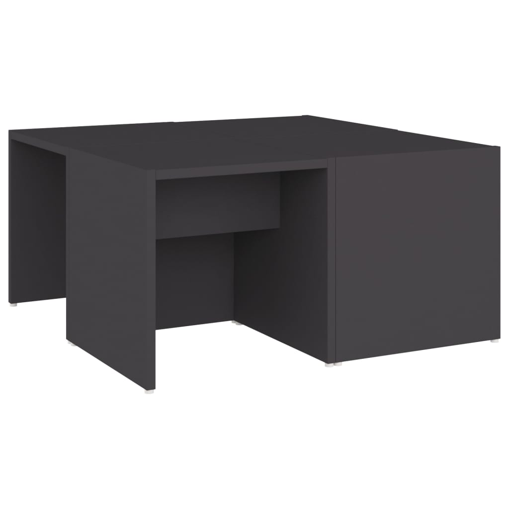 Vidaxl salontafels 4 st 33x33x33 cm bewerkt hout grijs