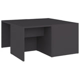 Vidaxl salontafels 4 st 33x33x33 cm bewerkt hout grijs