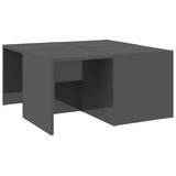 Vidaxl salontafels 4 st 33x33x33 cm bewerkt hout hoogglans grijs