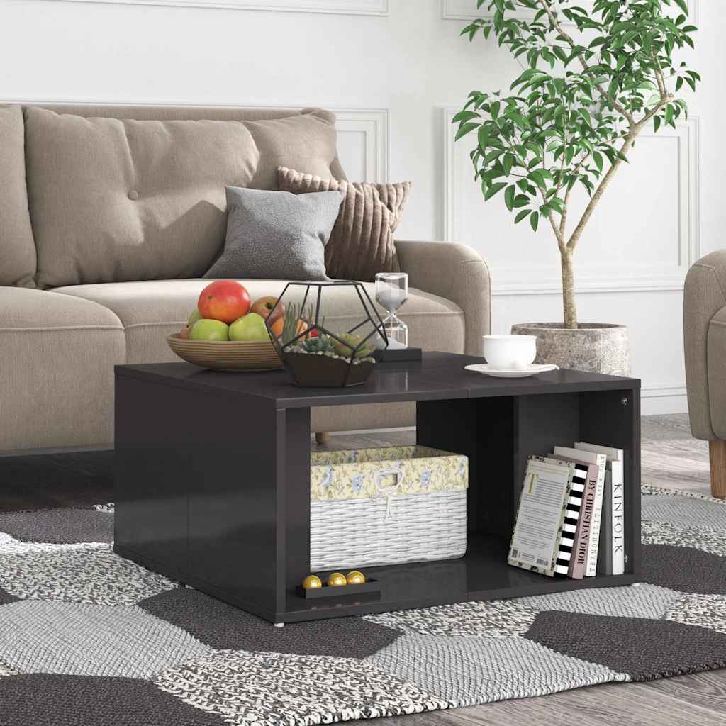 Vidaxl salontafels 4 st 33x33x33 cm bewerkt hout hoogglans grijs