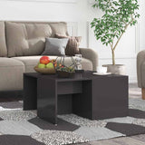 Vidaxl salontafels 4 st 33x33x33 cm bewerkt hout hoogglans grijs