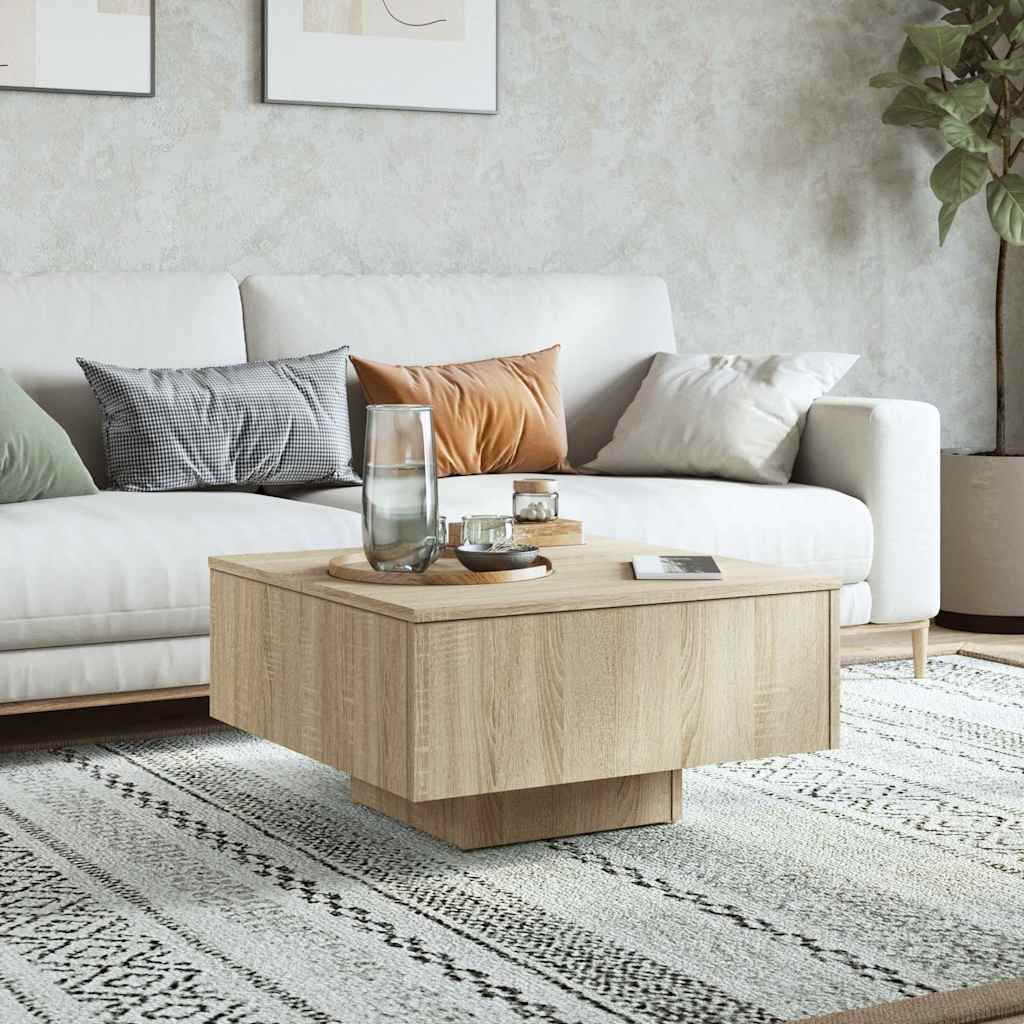 Vidaxl salontafel 60x60x31,5 cm bewerkt hout sonoma eikenkleurig