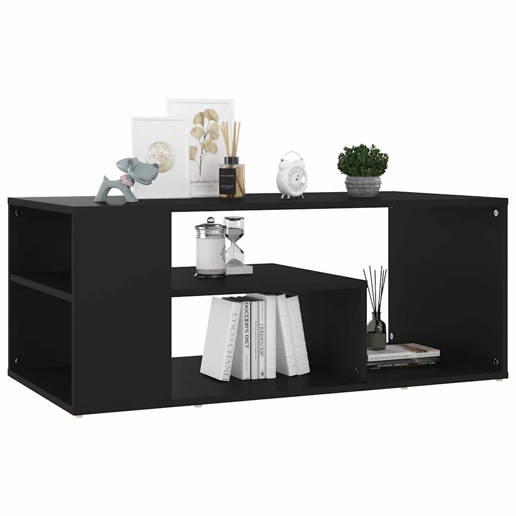Vidaxl salontafel 100x50x40 cm bewerkt hout zwart