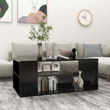 Vidaxl salontafel 100x50x40 cm bewerkt hout zwart