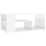 Vidaxl salontafel 100x50x40 cm bewerkt hout hoogglans wit