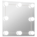 VidaXL vægspejl med LED-lamper firkantet glas