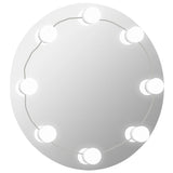 VidaXL vægspejl med LED lamper rundt glas