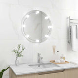 VidaXL vægspejl med LED lamper rundt glas