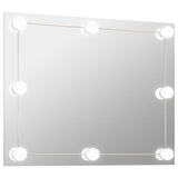 Vidaxx vægspejl uden ramme med LED-lamper, rektangulært glas