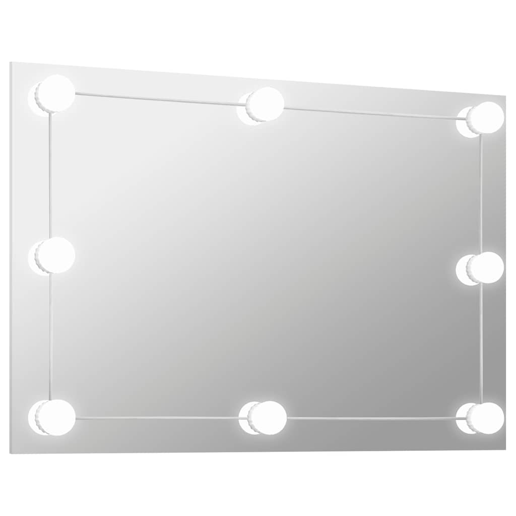 Vidaxx vægspejl uden ramme med LED-lamper, rektangulært glas