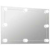 Vidaxx vægspejl uden ramme med LED-lamper, rektangulært glas