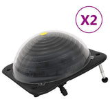 VidaXL solvarme til swimmingpool 2 stk 75x75x36 cm HDPE aluminium