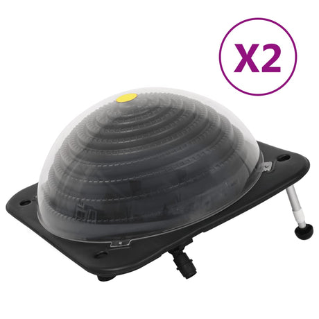 VidaXL solvarme til swimmingpool 2 stk 75x75x36 cm HDPE aluminium