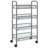 Vidaxl keukentrolley 4-laags 46x26x85 cm ijzer grijs
