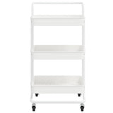 Vidaxl keukentrolley 3-laags 42x35x85 cm ijzer en abs wit