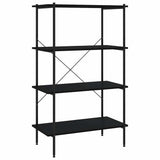 Vidaxl opbergrek 4-laags 80x40x130 cm zwart
